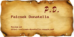 Palcsek Donatella névjegykártya